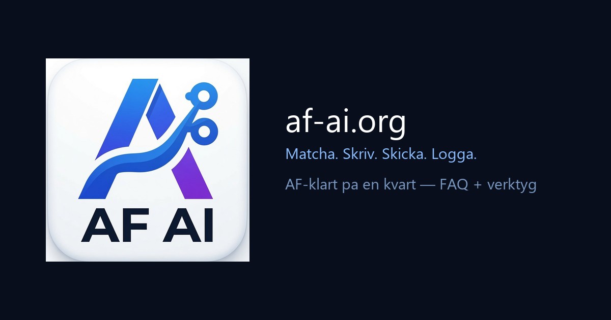 AF-AI (AnsökKlar) screenshot